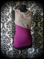 Origami beige/plum top - size S/M