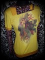 Yellow black plum top Threadless - size S/M