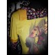 Haut jaune noir prune Threadless - taille S/M