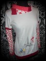 Cream coral red top Threadless - size M/L