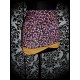 Black red plum mini skirt mustard details - size S/M