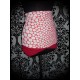 Coral dotted mini skirt dark red details - size M/L