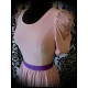 Dust pink dress purple ribbon belt - size S/M