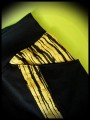 Black mini skirt w/ pockets yellow details - size S/M