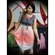 Coral grey ombre dress grey bust - size S/M