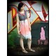 Coral grey ombre dress grey bust - size S/M