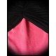 Pink mini skirt with black drape detail - size S/M