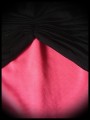 Pink mini skirt with black drape detail - size S/M