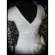 Retro cream dress with big bow - size XS/S