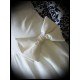 Retro cream dress with big bow - size XS/S