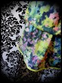 Multicolored loose dress watercolor print - size S/M