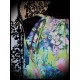 Multicolored loose dress watercolor print - size S/M