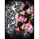 Robe fluide noir motif fleurs tropicales - taille M/L