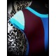 Color block royal blue wine dress - size S/M