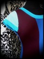 Color block royal blue wine dress - size S/M