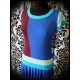 Color block royal blue wine dress - size S/M