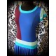 Robe color block bleu roi bordeaux - taille S/M