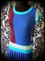 Color block royal blue wine dress - size S/M