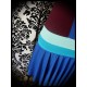 Robe color block bleu roi bordeaux - taille S/M