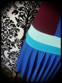 Color block royal blue wine dress - size S/M