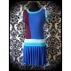 Robe color block bleu roi bordeaux - taille S/M