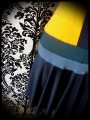 Robe color block bleu nuit jaune - taille M/L