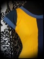 Color block midnight blue yellow dress - size M/L