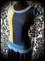 Color block midnight blue yellow dress - size M/L