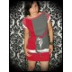 Color block white light grey dress Threadless print - size S/M