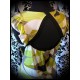 Dress with open back geometrical print - size L/XL