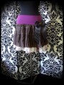 Brown plum skirt w/ black bow - size S/M
