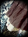 Brown plum skirt w/ black bow - size S/M