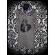 Dark grey dress Uncle Sam zombie striped details - size S/M
