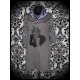 Robe gris foncé Oncle Sam zombie détails rayé - taille S/M