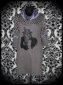 Robe gris foncé Oncle Sam zombie détails rayé - taille S/M