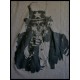 Robe gris foncé Oncle Sam zombie détails rayé - taille S/M