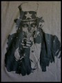 Dark grey dress Uncle Sam zombie striped details - size S/M
