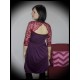 Robe violette dentelle bordeaux découpe au dos - taille S/M