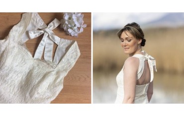 Mariage : robe vintage upcyclée en dentelle pour mariée atypique !