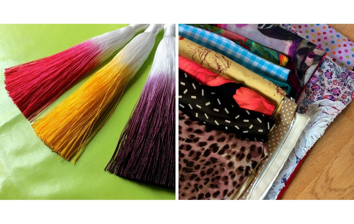 Les créations de mars : foulards et snoods colorés