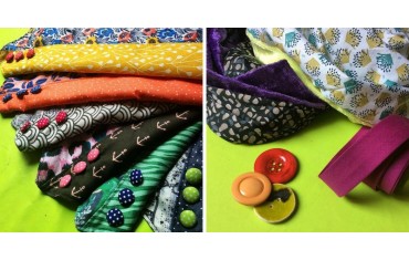 Printed scarves and snoods for a joyful and colorful fall
